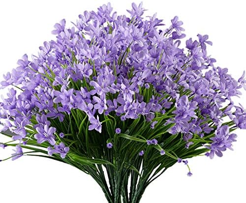 Urstoud 10 pacotes de narcisos artificiais Flores, Falsas artificiais de vegetação artificial resistente a UV sem desbotamento