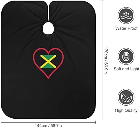 Eu amo Jamaica Red Heart Barber Cabelo Cabinho Cabo de Corte à prova d'água com encerramento ajustável para colorir