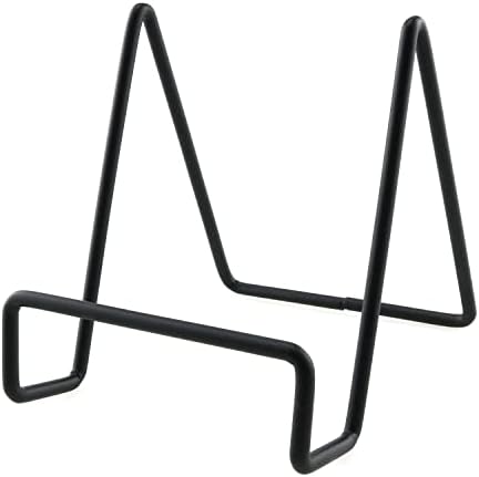 HJGARDEN METAL STACTER FIE, suporte de fio, prateleira de ferro forjado geométrico de mesa, preto