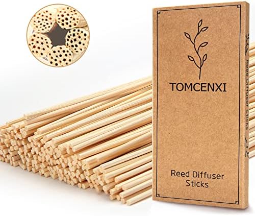 Becas de difusor de T&C Reed, palitos de madeira de vime natural de 7,5 polegadas, recargas de difusor, substituições de difusor de aroma de óleo essencial para casa, cor natural de aroma de aroma de óleo essencial)