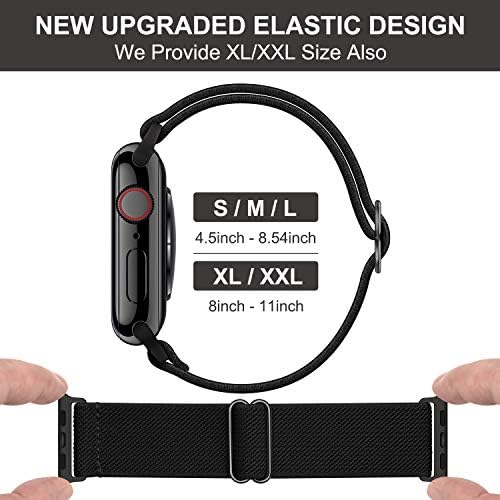 Oxwallen XL elástico elástico elástico Bandas compatíveis com Apple Watch Relógio 8/7 Ultra 49mm 45mm 42mm 44mm, nylon