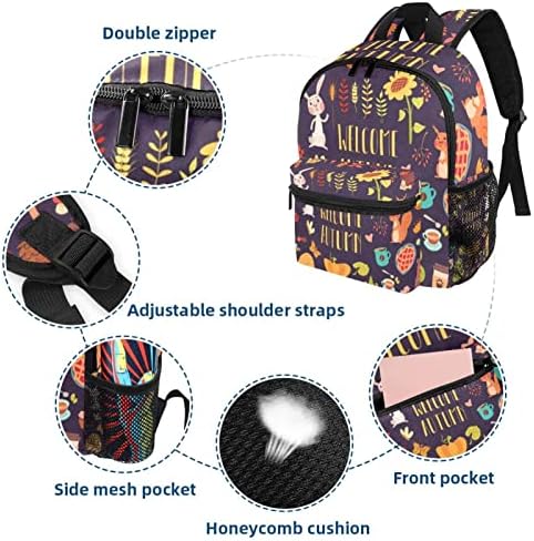 Mochila laptop VBFOFBV, mochila elegante de mochila de mochila casual mochila saco de ombro para homens mulheres, bem -vindo a outono desenho animado abóbora Rabbit de girassol