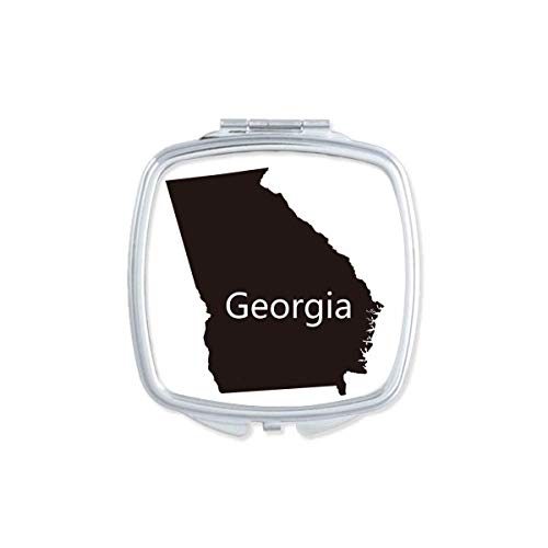 Georgia America USA MAP Esboço Espelho portátil Compact Pocket Makeup Double -sidelaed Glass