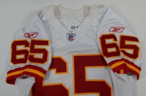 2002 Kansas City Chiefs Jordan Black #65 Jogo emitiu White Jersey DP11009 - Jerseys de jogo NFL não assinado usada