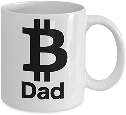 Bitcoin caneca de café branco Presente engraçado para papai Criptomoeda do dia do avô Altcoin