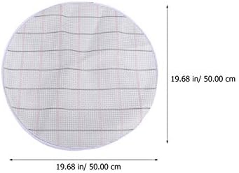 Besportble Blank Tapel Comparação de malha de malha redonda Tapete de gancho de trava Ferramenta de tapeçaria de tapeçaria para bordados decoração de artesanato 50x50cm