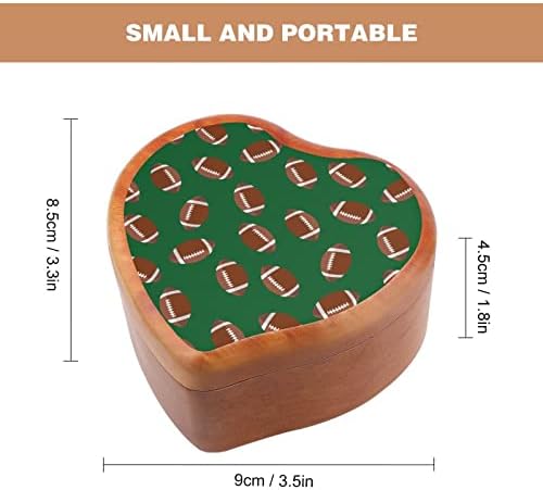 Padrão de futebol americano Caixa de mussa de madeira de madeira