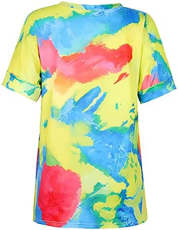 Tops de cggmvcg para mulheres túnicas de túnica floral de manga curta Blusa casual Blush Loose Gráfico Tshirts para mulheres