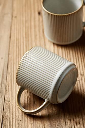caneca de café com 4 peças da Famiware, canecas de catering de 12 oz com alça para café, chá, cacau, leite, cappuccino branco