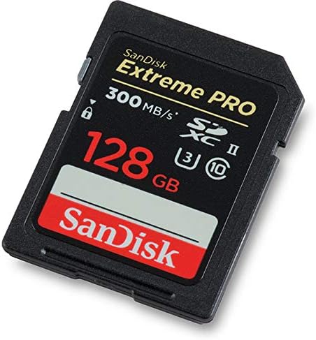 Sandisk Extreme Pro 128GB UHS-II SDXC Memory Card Funciona com a câmera Sony Mirrorless FX30, ZV-1F e A7R V C10 U3 V90 8K/4K Pacote
