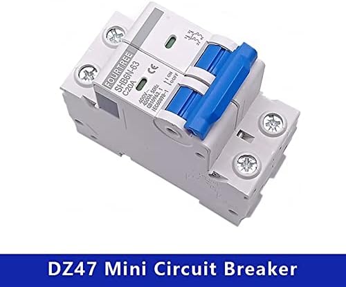 1pcs 2 pólo 400V ~ Ctype Mini Circuitcher Rauador Corte miniaturamente interruptor de ar mcb montagem 36mm trilho DIN