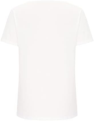 Tshirt de blusa de verão no outono para mulheres 2023 Manga curta Cotton Cotton Deep V Gradiente Floral Camisa Floral 5K 5K