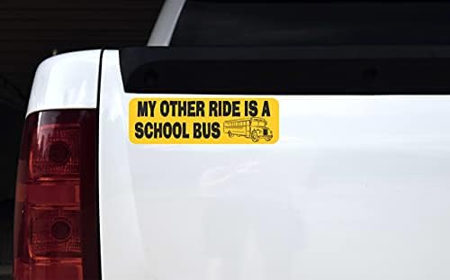 StickerTalk meu outro passeio é um adesivo de vinil de ônibus escolar, 10 polegadas por 3 polegadas