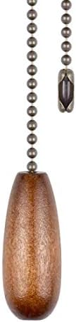 Dayone Teto Fan Chain Pulls Walnut Wooden Pull Chain Extension for Teto Light Fan Chain 1 pacote