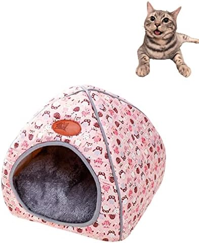 Aquecimento de gato de auto -aquecimento - Design de coelho Casa de gato portátil gatos laváveis ​​removíveis Ninho