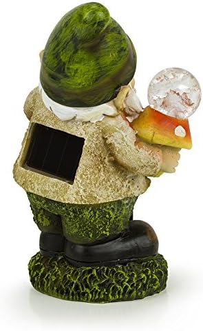 Dawhud Luz solar de cristal de cogumelo direto para decoração doméstica e ao ar livre Decoração cogumelo movido a energia solar led jardim luminosa quintal gnome decoração