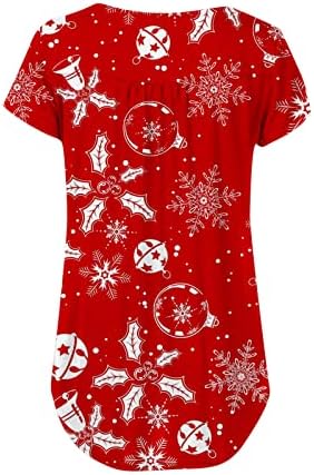Camas de camisetas de Natal femininas v pesco