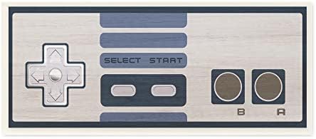 Stuell Industries Sistema de entretenimento de videogame vintage Classic Controller Blue, projetado por Daphne Polselli Wall Plasque, 17 x 7