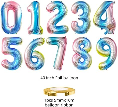 Eshilp 40 polegadas número de balão de balão de balão 51 balão gigante de jumbo número 51 Balão para 51º aniversário de decoração