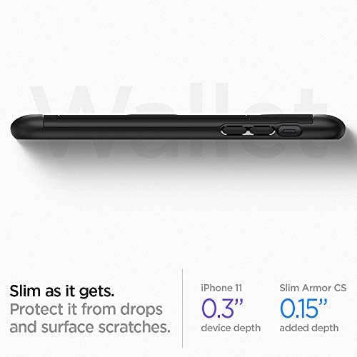 Spigen Slim Armour CS projetada para iPhone 11 Case - Black