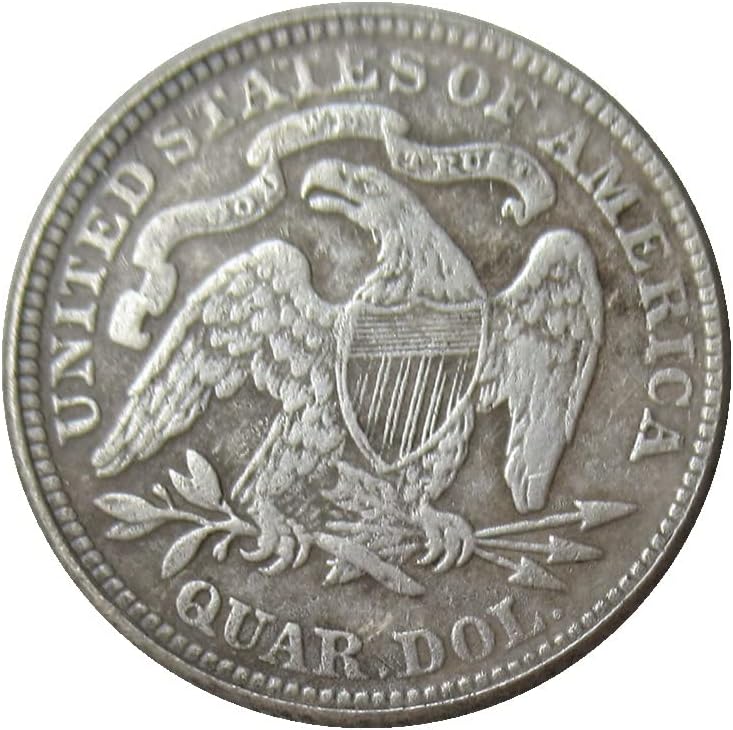 Bandeira de 25 centavos 1868 Moeda comemorativa de réplica banhada de prata