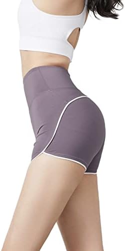 Shorts de ioga de spandex de cintura alta feminina para barriga de barriga de bicicleta shorts de ciclismo sem costura