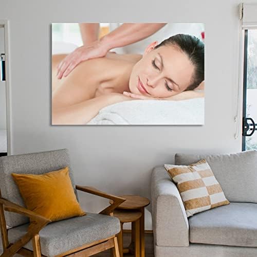 Poster de salão de beleza corporal de beleza corporal inteiro massagem spa pôster canvas de pintura de arte de parede