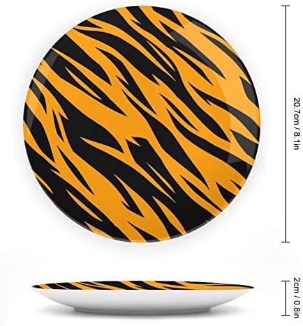 Placas decorativas cerâmicas de listras de tigres de pele de zebra com ornamentos pendurados em china pendurada placas de