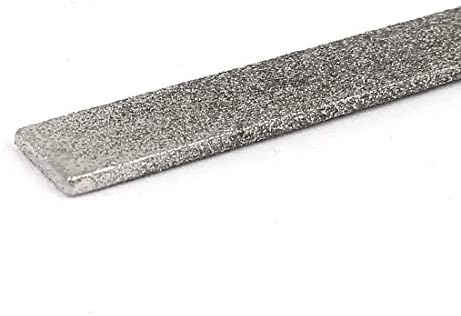 X-Dree 140mm Mental Metal Rubber alça de diamante revestido de diamante Double Arquivo plano Ferramenta de mão (140mm Largo de Goma