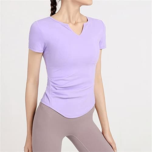 Dsfeoigy Yoga T-shirt Sports Exercícios Sorto à prova de suor Fitness Gym Fast Dry Fitness Yoga Clothing