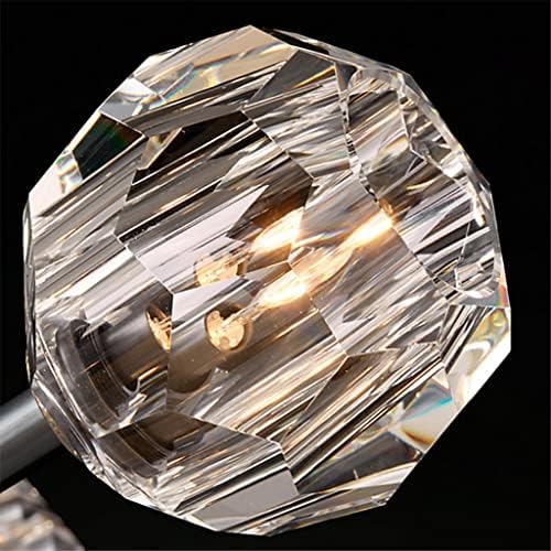 LDCHNH American Gold / Chrome / Black LED G9 Bedroom de lustre 11 cm iluminação de lustre de cristal K9