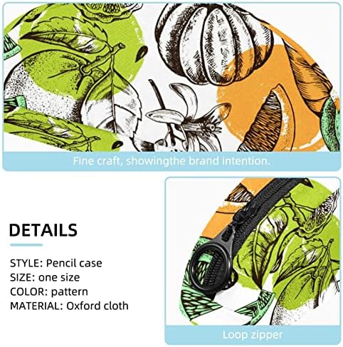 Bolsa de maquiagem tbouobt bolsa de bolsa cosméticos bolsa bolsa com zíper, desenho animado de laranja de frutas de verão vintage