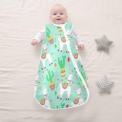 Vvfelixl Sack Sack para bebês recém-nascidos, cobertor vestível de bebê green cactus, saco de dormir de transição para bebês, traje de sono para criança 12-24 meses