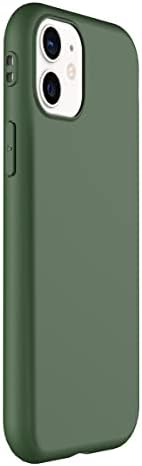 Mundulea Compatível com iPhone 11 Case verde camada de superfície verde lisa TPU flexível fosco compatível para iPhone 11