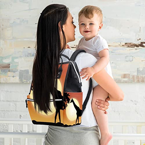 Bolsas de fraldas de girafa Backpack Mummy Backpach