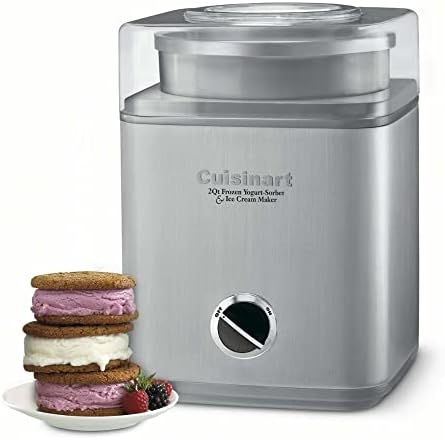 Cuisinart Ice-30bc Pure Indulgence 2-qt Frozen iogurte-adorável e pacote de sorvete com recipientes de armazenamento de congelador