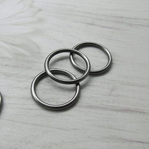 20 PCs 1 polegada de anéis de latão redondo preto, anel de argola de metal para acessórios de artesanato de apanhador de sonho