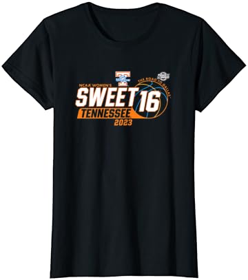 Tennessee Voluntários Sweet 16 2023 T-shirt de basquete feminino