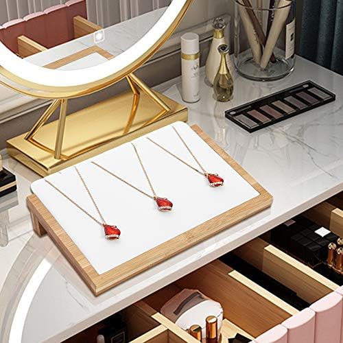 BOCAR Bamboo Jewelry Display Stand Standcase para colar pendente