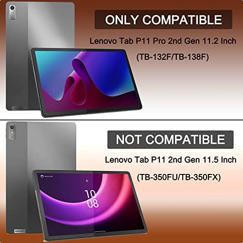 Caso Yldzsh para Lenovo Tab P11 Pro 2ª geração Tablet 11,2 polegada 2022, Caso Ultra Slim Compatível com Lenovo Tab