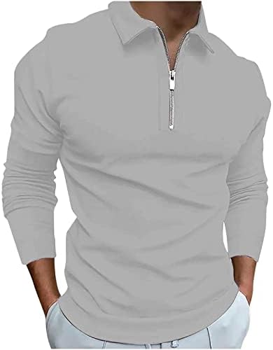Moda masculina Half zip camisas