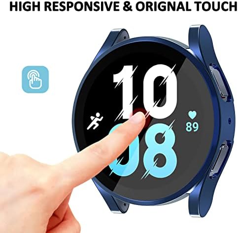 Compatível com o Samsung Galaxy Watch 5 40mm Case de protetor de tela de 44 mm, Galaxy Watch 5 LTE 44mm/5 Pro 45mm Tampa Soft TPU