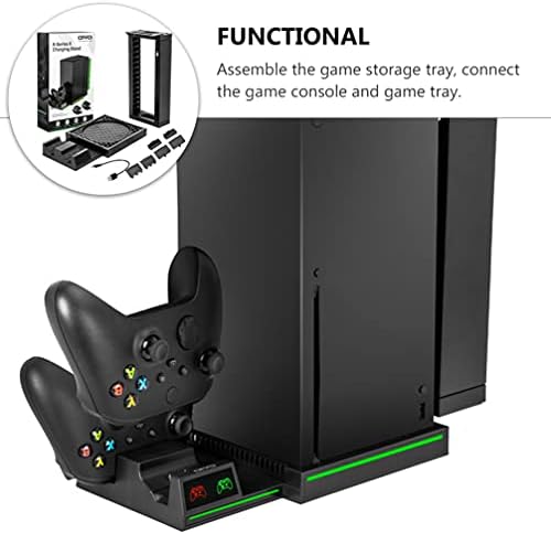 SOLustre Game Dock Station Game Controller Charger Stand Gamepad Charging Base Disc Disc Video CD Storage Bandeja compatível