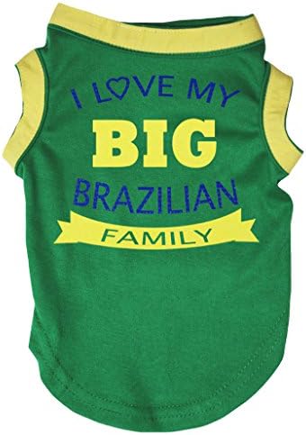 Petitebella, eu amo minha grande camisa de cachorro de família brasileira