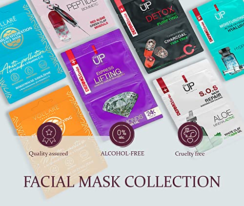 Verona Products Professional Face Mask Cuidado Coleção - Máscaras faciais hidratantes, purificação, antienvelhecimento e calmante - máscaras faciais pacote de beleza para todos os tipos de pele