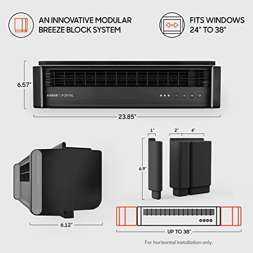 Ventilador da janela do portal de imagem mais nítida, preto