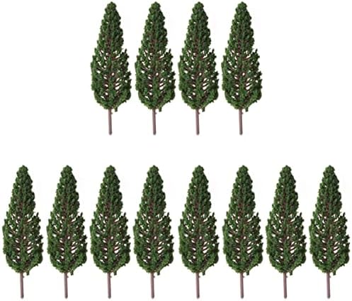 Homoyoyo 30 PCs Modelo Trees Micro Office Pine Diorama Cenário da paisagem VERDE VERDE CM MINI TABELA CEDAR RAILWAY PARA RAILWAYS decoração Decoração de rua Ornamentos de plantas plásticas