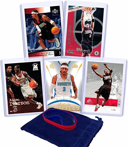 Cartões de basquete de Allen Iverson pacote variado - Philadelphia 76ers Trading Card Pack Pack Pack