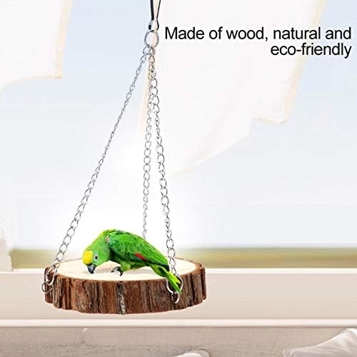 Brinquedos de madeira balançados, papagaios pendurados hamster hamster hammock pequeno animal de estimação de madeira pequena e ecologicamente correta para animais de estimação portátil brinquedo para parrot hamster
