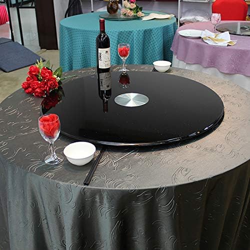 Susan preguiçoso vidro temperado preguiçoso Susan grande mesa giratória redonda, bandeja rotativa de 360 ​​° para mesa de jantar,